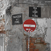Buy canvas prints of Street Signs in Lisbon by benny hawes