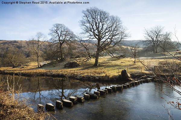 Stepping Stones on the River Rothay Picture Board by Stephen Read
