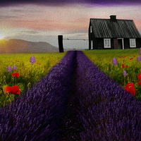 Buy canvas prints of  Textured/painterly landscape colourful scenery  by Heaven's Gift xxx68