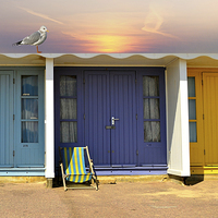 Buy canvas prints of  the colourful beach Huts  by Heaven's Gift xxx68
