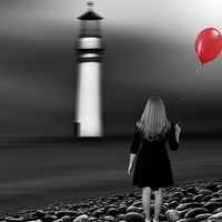 Buy canvas prints of  The Girl with the red balloon  by Heaven's Gift xxx68