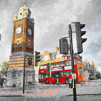 Buy canvas prints of  painting of  Life in crouch end N8  by Heaven's Gift xxx68