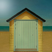 Buy canvas prints of bournemouth beach-hut and sea  by Heaven's Gift xxx68