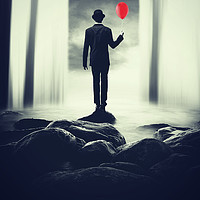 Buy canvas prints of The man with the red balloon by Heaven's Gift xxx68