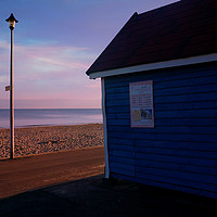Buy canvas prints of Bournemouth beach Hut and sea  by Heaven's Gift xxx68