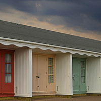 Buy canvas prints of colourful row of beach Huts In  Bournemouth dorset by Heaven's Gift xxx68