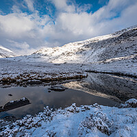 Buy canvas prints of April snow Snowdon Horseshoe by Jonathon barnett