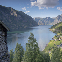 Buy canvas prints of  Looking out onto the fjord by Jonathon barnett