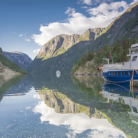 Buy canvas prints of  Seeing double on the fjords by Jonathon barnett
