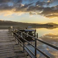 Buy canvas prints of  Loch Lomond sunrise by Jonathon barnett