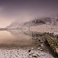 Buy canvas prints of Snow clouds and reflections by Jonathon barnett