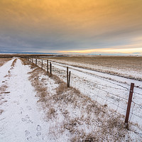 Buy canvas prints of Winter track sunset by Jonathon barnett