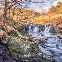 Buy canvas prints of Snowdonia waterfall by Jonathon barnett
