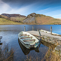 Buy canvas prints of Boats on Llyn y Dywarchen by Jonathon barnett