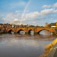 Buy canvas prints of River Dee rainbow Chester by Jonathon barnett
