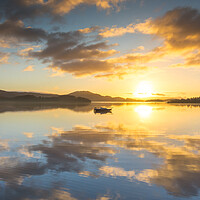 Buy canvas prints of Loch Lomond sunrise at Luss Pier by Jonathon barnett