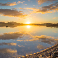 Buy canvas prints of Loch Lomond beach sunrise Luss by Jonathon barnett