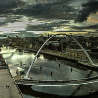 Buy canvas prints of Newcastle through a Baltic Darkly by Sharon Cain