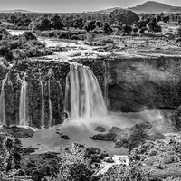 Buy canvas prints of  Nile Falls narrow version by Sharon Cain