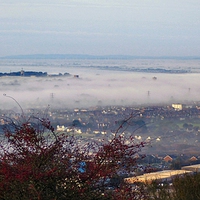 Buy canvas prints of  Fog over Folkestone by Claire Joblin