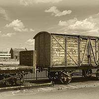 Buy canvas prints of  Old Railway Wagon by Louise Lord