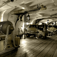 Buy canvas prints of  Gun Deck by Louise Lord