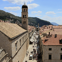 Buy canvas prints of  Main street, Dubrovnik by Louise Lord