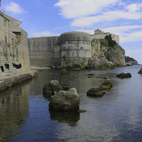 Buy canvas prints of  The Cove, Dubrovnik by Louise Lord