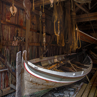 Buy canvas prints of  The Old Boatshed by John Wilcox