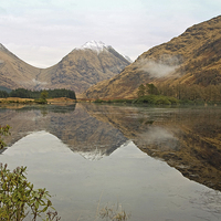 Buy canvas prints of Glencoe Mountains  by Charles Watson