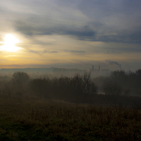 Buy canvas prints of  Sunrise over Castleford by Phil Clarkson