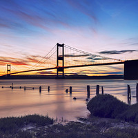 Buy canvas prints of  Severn Crossing by Simon Gerhand