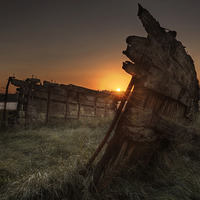 Buy canvas prints of  Purton sunset by Simon Gerhand