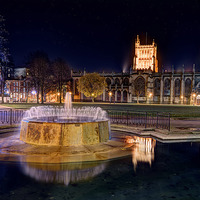 Buy canvas prints of  Cathedral fountain by Simon Gerhand