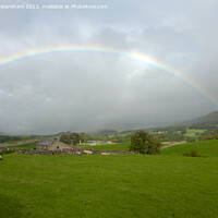Buy canvas prints of Rainbows over Wensleydale by Richard Wareham