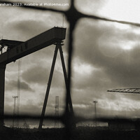 Buy canvas prints of Harland & Wolff shipyards by Richard Wareham
