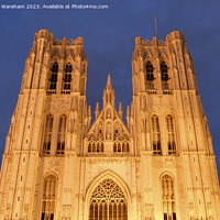 Buy canvas prints of Brussels Belgium Cathedral. by Richard Wareham