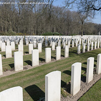 Buy canvas prints of Reichswald Forest cemetery by Richard Wareham