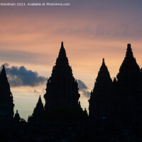 Buy canvas prints of Indonesia weather Prambanan sunset by Richard Wareham