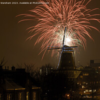Buy canvas prints of Amsterdam fireworks by Richard Wareham