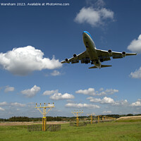 Buy canvas prints of KLM Boeing 747 landing by Richard Wareham