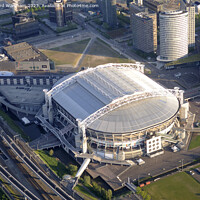 Buy canvas prints of Aerial view of the Amsterdam Arena by Richard Wareham