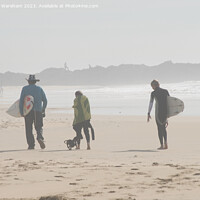 Buy canvas prints of Surfers.  by Richard Wareham