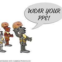 Buy canvas prints of “Wear your PPE!” by Richard Wareham