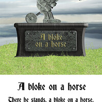 Buy canvas prints of Poem A bloke on a horse.  by Richard Wareham