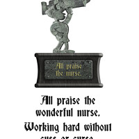 Buy canvas prints of Grüntyers statue in honour of the nurse. by Richard Wareham