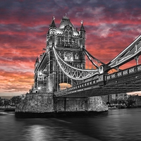 Buy canvas prints of  Tower Bridge by peter wyatt