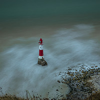 Buy canvas prints of Looking down to the lighthouse by peter wyatt