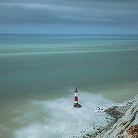 Buy canvas prints of Lighthouse and Chalk Cliffs by peter wyatt