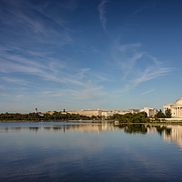 Buy canvas prints of Jefferson Memorial and Washington Monument by David Siggers